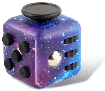 6-Sided Starry Sky Fidget Cube with Multi-Functions – Anti-Anxiety Desk Toy | Sensory Fidget Cube for adults, ideal for office, home and travel, with multi-functional pressure-reducing activities