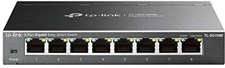 TP-Link TL-SG108E Unmanaged PRO Switch, 8 Puertos Gigabit inteligente, Plug&Play, Carcasa de Metal, VLAN, QoS, Software de Gestión Inteligente Fácil, Ver.6.0