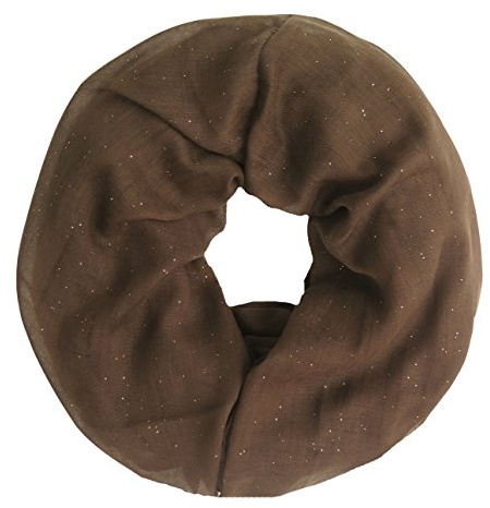 Lina & Lily Damen Loop Schal Rundschal Schlauchschal Glitzer