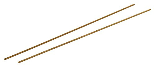 sourcing map 2 Stück Gewindestange M2.5 x 250 mm 0.45 mm Abstand Gold | Gewindestifte Messing Vollgewindestange, Für Maschinenbau Möbelmontage, M2.5 x 250 mm, Messing