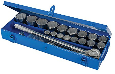 Silverline Steckschlüsselsatz, metrisch, 3/4 Zoll, 21-teilig