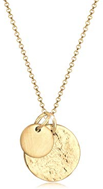 Elli Halskette Damen Plättchen Geo Organic Look in 925 Sterling Silber