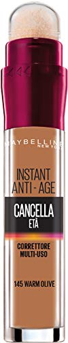 Maybelline New York Korrekturflüssigkeit mit Goji-Beeren und Haloxyl, deckt Augenringe und kleine Falten ab, 145 Warm Olive, 6,8 ml
