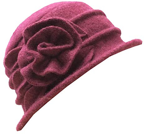 Avilego Damen Wollmütze mit Blumenmotiv