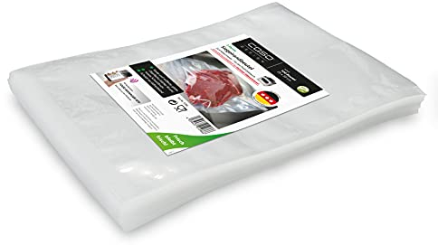 CASO Linea 3 Stelle Sacchetti Sottovuoto per Alimenti, 100 Buste 25 x 35 cm per macchine a campana, adatti alla cottura Sous Vide, senza BPA, spessore 90 μm, Made in Europe