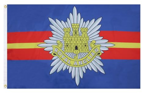 AZ FLAG Bandiera Royal Anglian Regiment del Regno Unito 90x60 cm | Uso interno ed esterno bandiera decorativa della British Army United Kingdom Royal Anglian Regiment con occhielli metallici