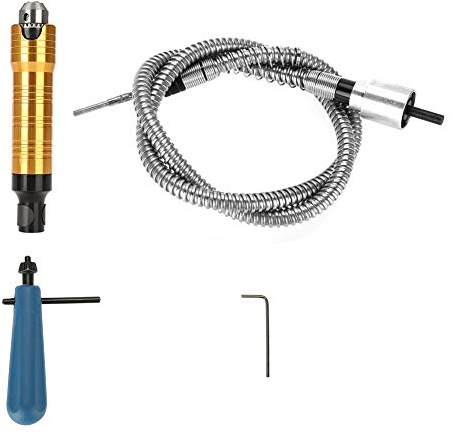 Flex Shaft, 6mm Chuck Adapter, Flexible Shaft 0.5-6.5mm Chuck Handle Flexible Power Drill Extension Cable Chuck for Rotary Grinder Woodworking Tools