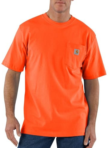 Carhartt Men's Iconic K87 Pocket T-Shirt, Brite Orange, Large