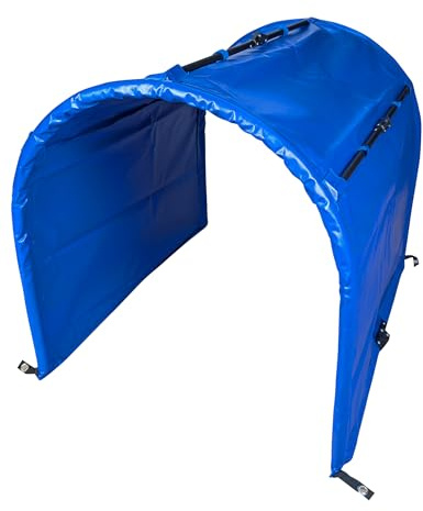 SPORTIKEL24 Tunnel con cappuccio senza fondo – 1 m di lunghezza, ø 80 cm – blu – pieghevole e fissabile – conforme a VDH & resistente alle intemperie