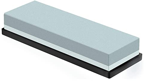 Knife Sharpening Stone, 400/1000 Dual Sided Whetstone Flattening Stone Grit, Kitchen Knife Sharpener Professional Sharpening Stones for Garden with Non-Slip Silicon Base Angle Guide Sharpening Tool