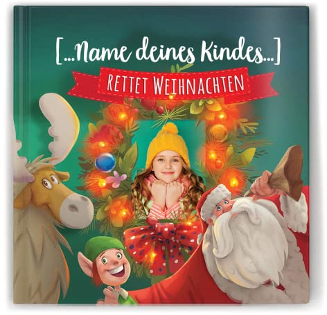 Personalisiertes kinderbuch mit Foto und Name - ihr kind rettet Weihnachten