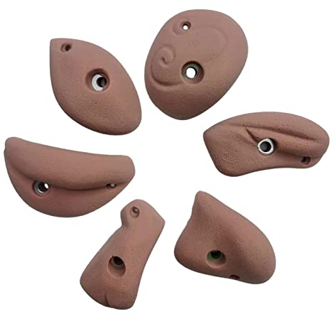 Prese da Arrampicata Marrone 5 Pezzi Parete da Arrampicata per Adulti Bambini, Prese per Arrampicata Pesante Parete di Roccia, Kit per Arrampicata Su Roccia Fai da Te, Cortile Esterno ( Color : 5pcs ,