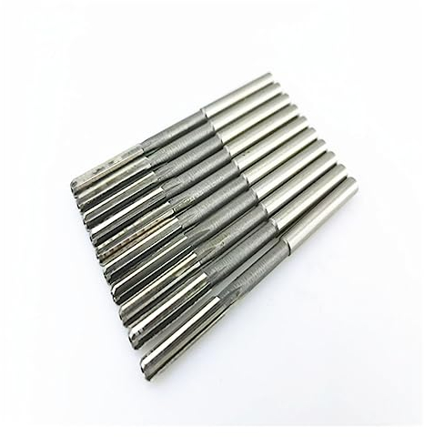 HCZION Reibahlen-Set, 10-teilig, HSS-H7-Maschinenschneider, gerade Spannfutter, Fräs-Reibahlen-Set, 3 mm, 4 mm, 5 mm, 6 mm, 7 mm, 8 mm, 9 mm, 10 mm, 11 mm, 12 mm