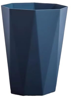 lmoikesz Neat Look Trash Can For Household Waste - Big Opening Antislid Bottom Kitchen Bedroom PP Office Home Easy Access, Dark Blue, S