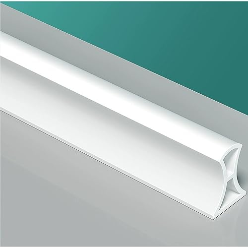 1 m Schwallschutzleiste Dusche, Schwallschutzleiste, 20 × 30 mm Hohe Qualität Schwallschutzleiste Dusche, Bad Wassersperre für Nass-Und Trockentrennung, Hält Das Wasser Innerhalb Der Schwelle (Weiß)