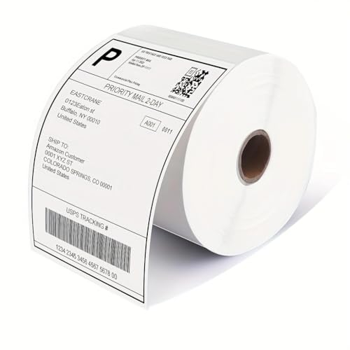 4x6 Zoll Direktthermoetiketten, 350 Etiketten/Rolle - Premium-Klebstoff, wasser- und fettbeständig für FBA, Versandetiketten (350 Etiketten/Rolle)