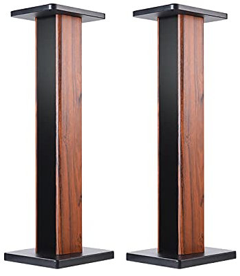 LIPJIA Supports de Haut-parleurs,Une Paire de Supports de Sol universels en Bois, 2 pièces, pour Satellites et Petites Enceintes de bibliothèque