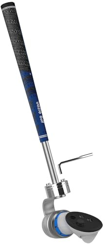 YEZRO Golf Club Attachment for Meta Quest 3 - Aluminum Adjustable VR Weighted Club Handle Accessory with Real Grip, 90 Degree Design for Right Handed Users