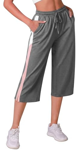 iClosam Pantalón Chándal Mujer 3/4 Pantalon Capri Pantalones Deportivos