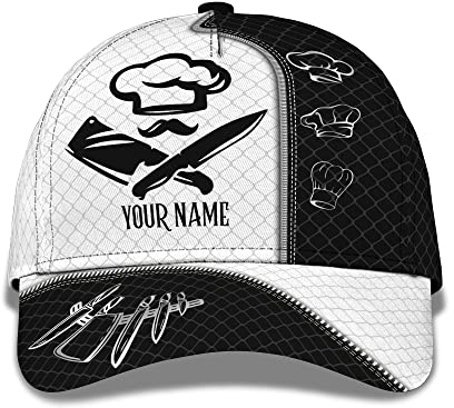 Golf Hat Chef Maître Chef Et Couteaux Chapeau Texte Personnalisé Casquettes De Pêche Vintage Casquette pour Femme, Voyages, Adolescent