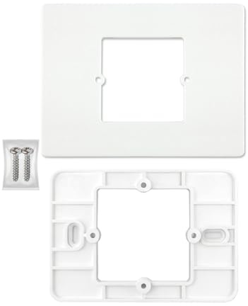 Adattatore universale scatola placca da 504 a 502, placca adattatore riduttore da 504 a 502 in plastica. Supporto adattatore cassetta per termostati o altro (Mod 4 da 504 a 502 Bianco)