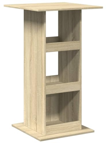 vidaXL Mesa Alta Bar con almacenaje Madera Roble Sonoma 60x60x102 cm