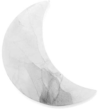 NKlaus Placa de carga de selenita, media luna, 10,5 x 7 cm, perfecta para limpieza de energía y carga de piedras curativas, joyas y cristales, decoración espiritual
