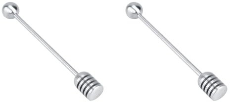 TOPINCN 2 Cucharas para Miel y Jarabe de 6,1 Pulgadas, Cuchara de Miel para Servidor, Varita de Acero Inoxidable 304 para Recipientes de Tarro de Miel