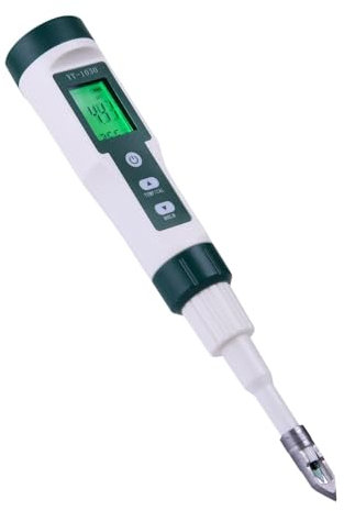 Generico Tester PH Alimentare, pHmetro Digitale - pHmetro Digitale e sonda | Tester Portatile per PH 'Acqua per acquari, Acqua, Formaggi, lievito Naturale, Conserve, Carne e Campioni Solidi