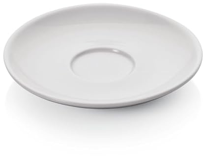 6 piattini da caffè Italia Ø 12,5 cm, bianco, porcellana