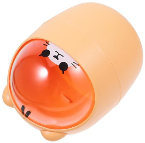 Operitacx Poubelle De Bureau Forme De Chat De Dessin Animé avec Couvercle Basculant Plastique pour Cuisine Salle De Bain Et Voiture