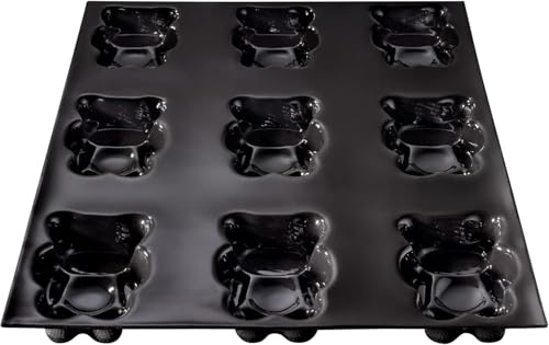 Flexipan Patisserie Teddy Bear Mould - 9 Footprints - Marshmallow, Chocolate, Fruity Recipes - Homemade Snack - Professional Quality Baking Accessory - Easy Release - Teddy Bear