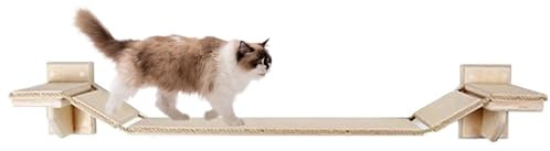 YLLSMGS Kletterwand Katze Katzen Wand Klettern Holzbrückenmöbel Seilbrücke, Laufsteg für Kätzchen Zum Klettern Und Spielen