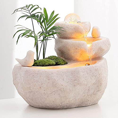 Fontana da Scrivania Creativa Feng Shui con Luci LED per Decorazione Ufficio e Casa e Flusso di Energia Positiva