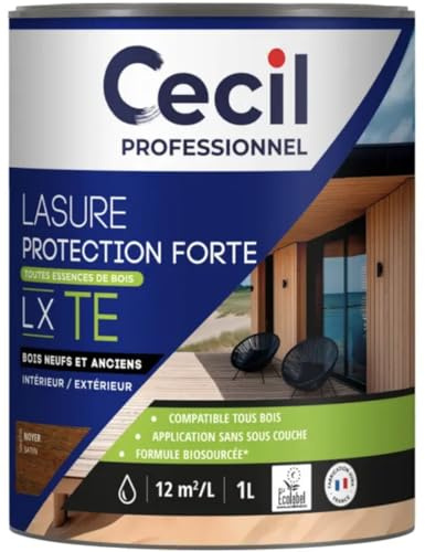 Cecil Pro LX TE Holzlasur für alle Holz, 1 Liter (Walnuss)