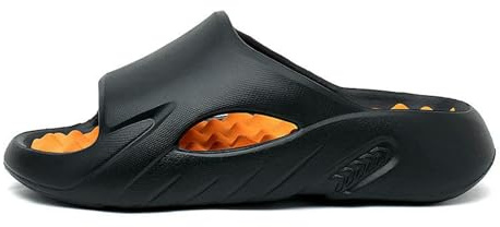 YIMAISZQ Ciabatte Uomo Uomini Massaggio Pantofole Sandali Esterni Interni Scarpe Casual Spiaggia Comode Vetrini Morbidi da di Grandi Dimensioni 46 47 47-Arancia Nera-42-43