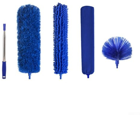 Plumeau à plumes pour nettoyage avec perche d'extension Outil multifonction pour les plafonds hauts et l'entretien des meubles