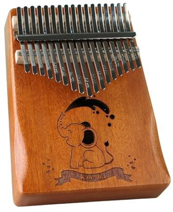 Anfänger-Kalimba Kalimba Daumenklavier-Set 17 Tasten Manuelle Stimmung Tragbar(17key elephant retro)