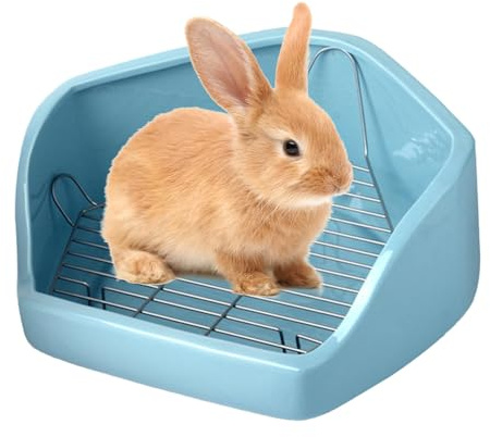 Kleine -Ecktoilette, Hasentoilette, Kleintier-Eckpfanne, Abnehmbarer Draht, Pentagon-Form, Indoor-Töpfchentrainer für Chinchilla, Ente