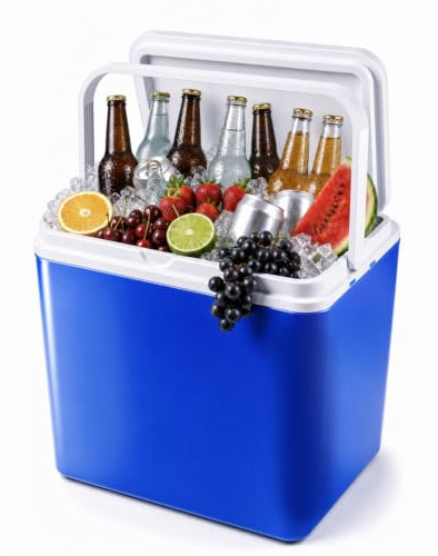 Voyager Cooler Box 30L – Insulated Ice Cool Box for Camping, Portable cooler with Lid & Carry Handle, Food & Drinks coolbox for Picnic, Beach, BBQ, Fishing, Festival, Lightweight & Durable Design