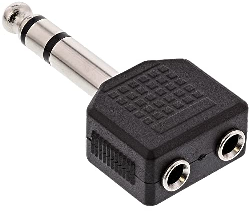 InLine 99304 - Adaptador de Audio (Conector Jack de 6,3 mm a 2 Conectores Jack de 3,5 mm)
