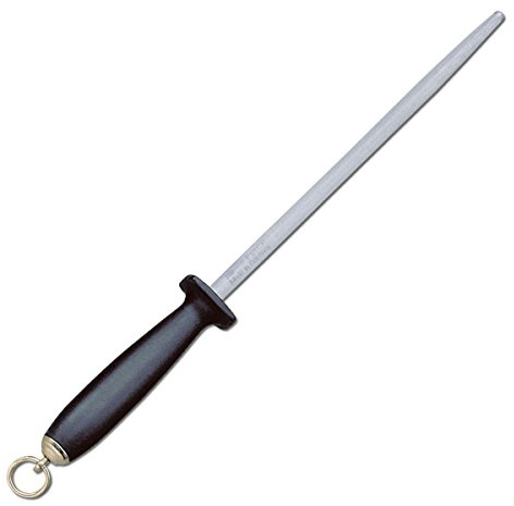 F. DICK hushållssvärpstål (bladlängd 20 cm, brynstål, bladform rund, slipverktyg för kockkniv, slipsten, hårdhet 65° HRC) 78111200