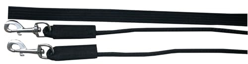 AMKA Doppellonge 16 Meter mit Nylonkordel schwarz 2 Karabiner und Wirbel Longieren