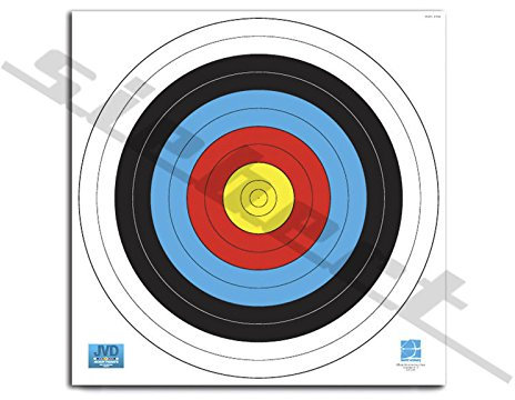 JVD Scheibenauflage Bogenschießen für Recurve inkl. Bogensport Siebert Aufkleber (3x20 FITA/10 STK.)
