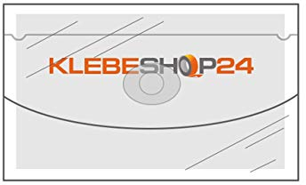 Visitenkartentaschen selbstklebend | Breite Seite offen | Mit Klappe | 105 x 60 mm | 20 oder 100 Stück