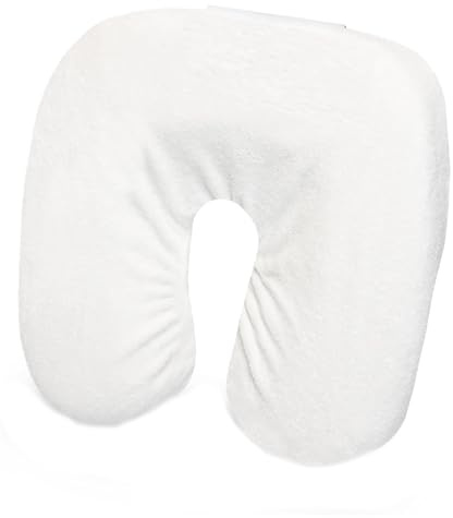 ZEN Massageliege Kopfteil Bezug für Kopfpolster von Kosmetik- & Therapieliegen, bei 60° waschbare & flauschige Frottee Spann- Kopfstützenbezüge für Nackenhörnchen aus Baumwolle, (Weiß)
