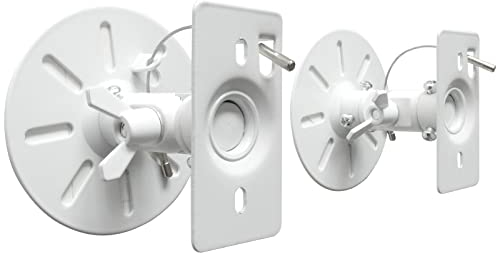 Drall 2 staffe a parete universali per altoparlanti fino a 15 kg - inclinabile girevole - supporto per altoparlanti per montaggio a soffitto montaggio a parete - bianco Modello: BS9W