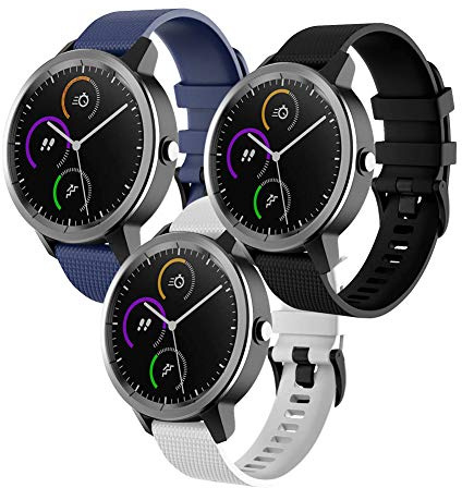 FunBand kompatibel mit Garmin Vivoactive 3 Armband, Silikon Replacement Uhrenarmband für Garmin Vivoactive 3 / Samsung Gear S2 Classic/Samsung Gear Sport/Galaxy Watch 42mm / Galaxy Watch Active