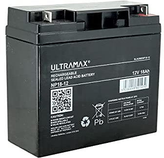 Ultramax 12v 18Ah Replacement Battery for Honda, Castel, John Deere, Simplicity, Stiga & Alko Lawnmowers