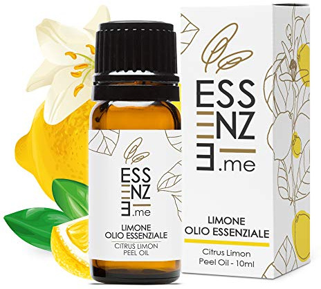 ESSENZE OLIO ESSENZIALE DI LIMONE Puro al 100% Naturale, Aromaterapia, olio essenziale per diffusori 10ml Prodotto Made in Italy